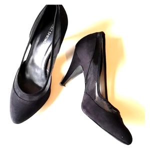 Black Suede and Mesh Heels by Call it Spring